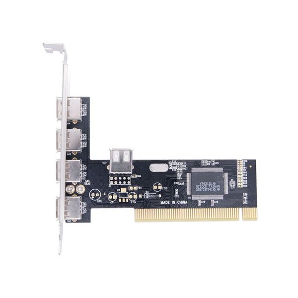 5 Ports Pci To Usb 2 0 Pci Expansion Card Adapter Card 480Mbps