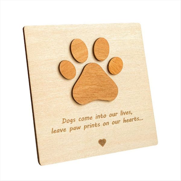 Wood Pet Sympathy Cards for Dog - Dog Sympathy Card for Pet Loss