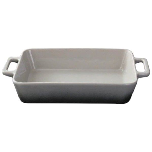 Small Rectangular Ceramic Baking Pan with Handles - 1400ml - Cream
