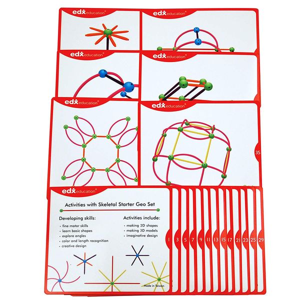 EDX Education Activity Cards for Skeletal Geo Set