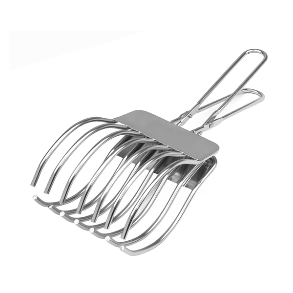 1pc Stainless Steel Meat Tongs - Heavy-Duty Multi-Functional BBQ Tongs
