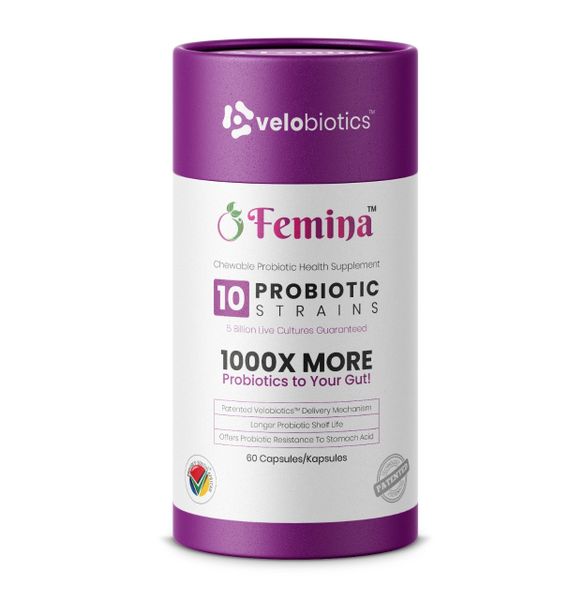 Femina 10 Strain Probiotic Capsules with Cranberry Extract (60's)