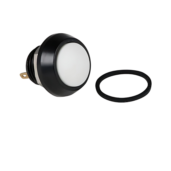 PBMZR171ATLE9 Ø12mm White Momentary Push Button Switch IP65 36VDC