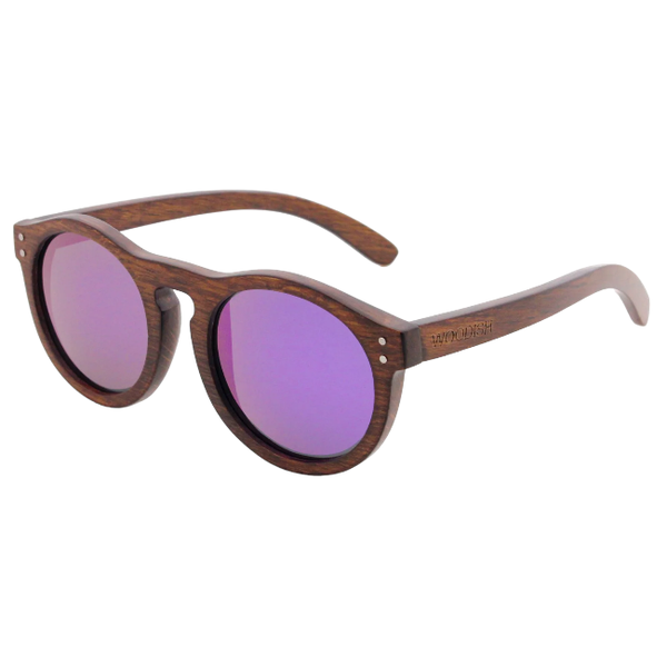 Woodish - Brown Duwood With Purple Polarized Lense Sunglasses 4260-2 Men