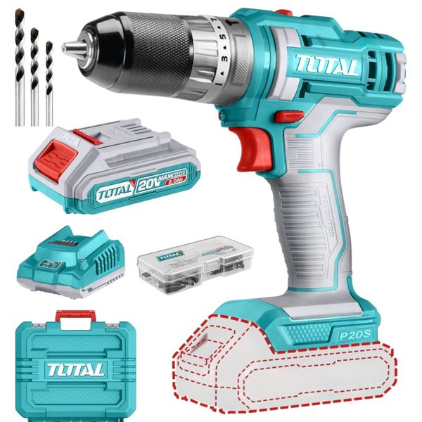 Total Tools Lithium-Ion TorqueMaster 20V Impact Drill