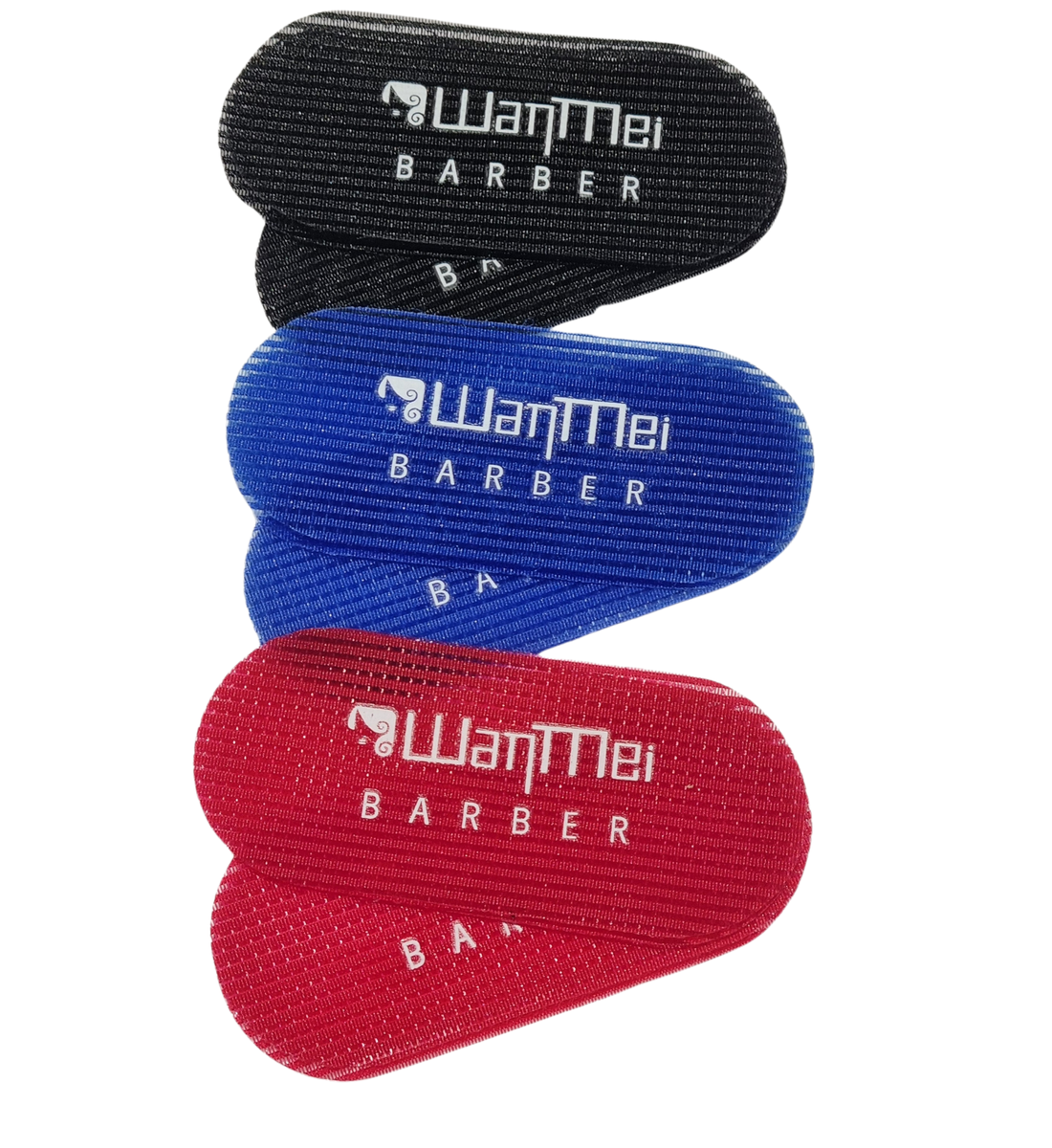 Professional Barber & Salon Hair Gripper - 3 Sets/2pcs each Black Red Blue