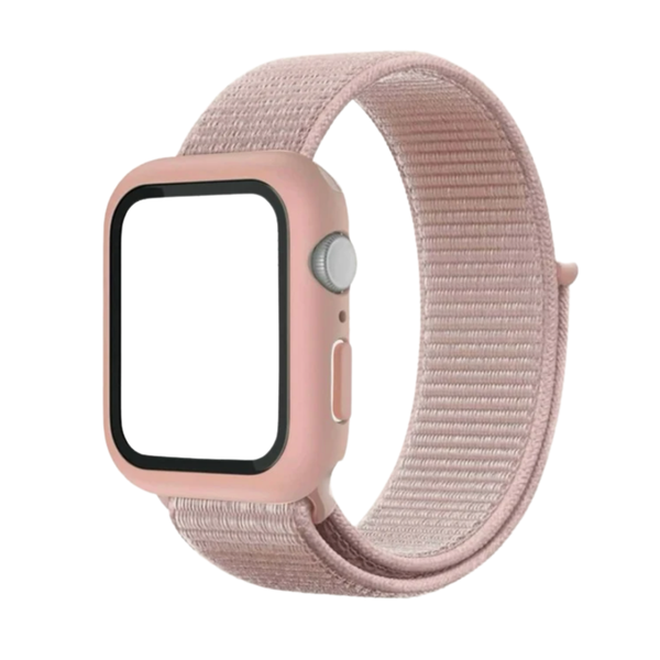 Pink Strap &amp; Screen Cover Set for Apple Watch 45 mm