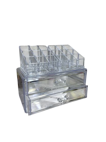Transparent Cosmetic Organizer with 2 drawers -8023
