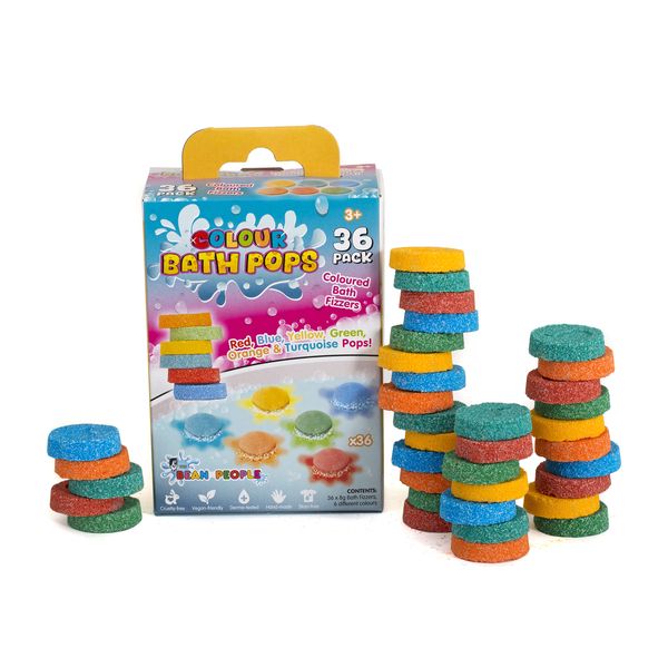 The Bean People Colourful Bath Pops Bath Bombs - 36 Pack