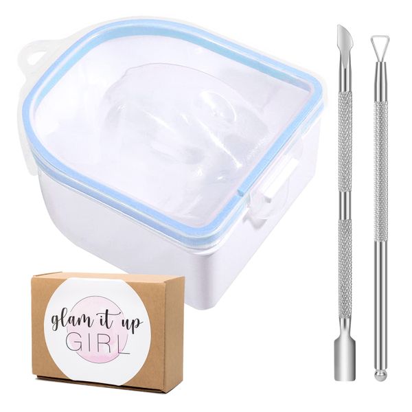 UV/LED- Acrylic 3 in 1 Soak Off Bowl, Cuticle Peeler &amp; Cuticle Pusher KitB