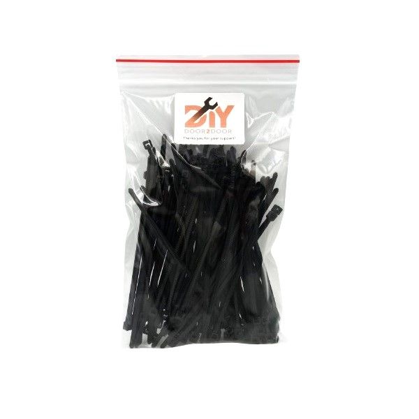DIYDOOR2DOOR 100 Pieces Nylon 2.5x100mm Cable Ties
