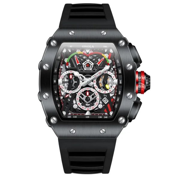 Poedagar Luxury Designer Watch for Men - Richard Mille Homage - Black