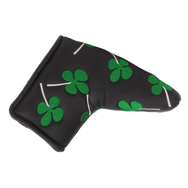 Four Leaf Golf Putter Cover Plush Black