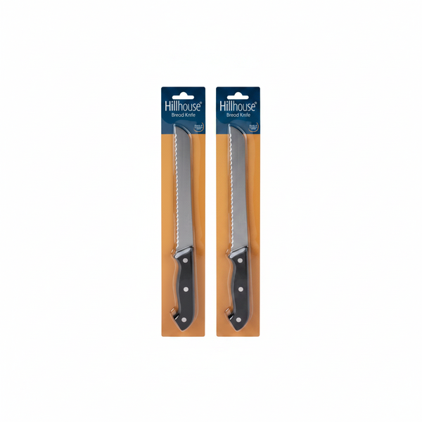 Hillhouse 20cm Bread Knife with PVC Handle - 2 Pack