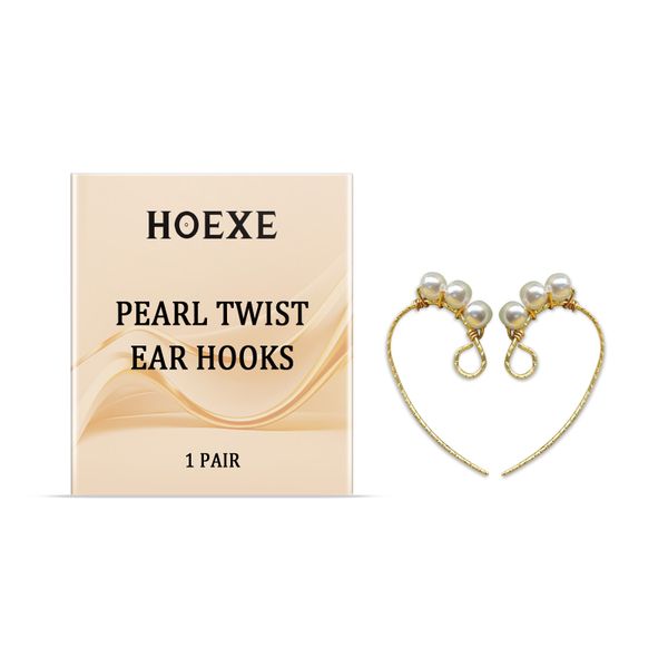 Clip-Ons Earrings-Pearl Twist Hook Earrings