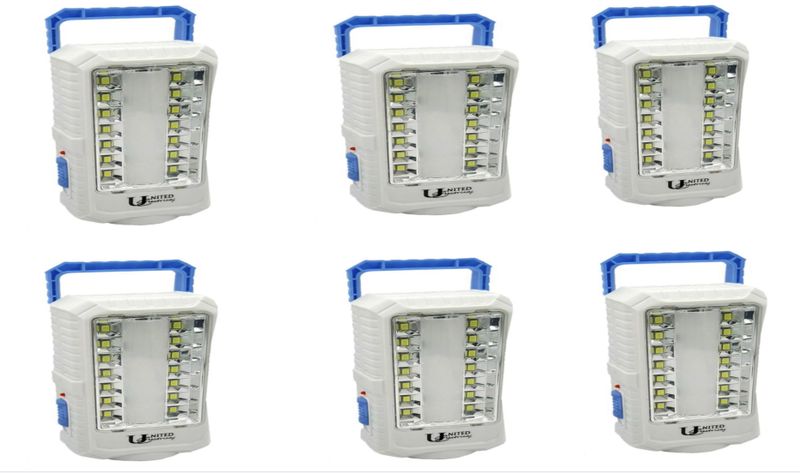 6 Solar Powered Rechargeable Lamp(23 SMD) with A Build-in Solar Panel