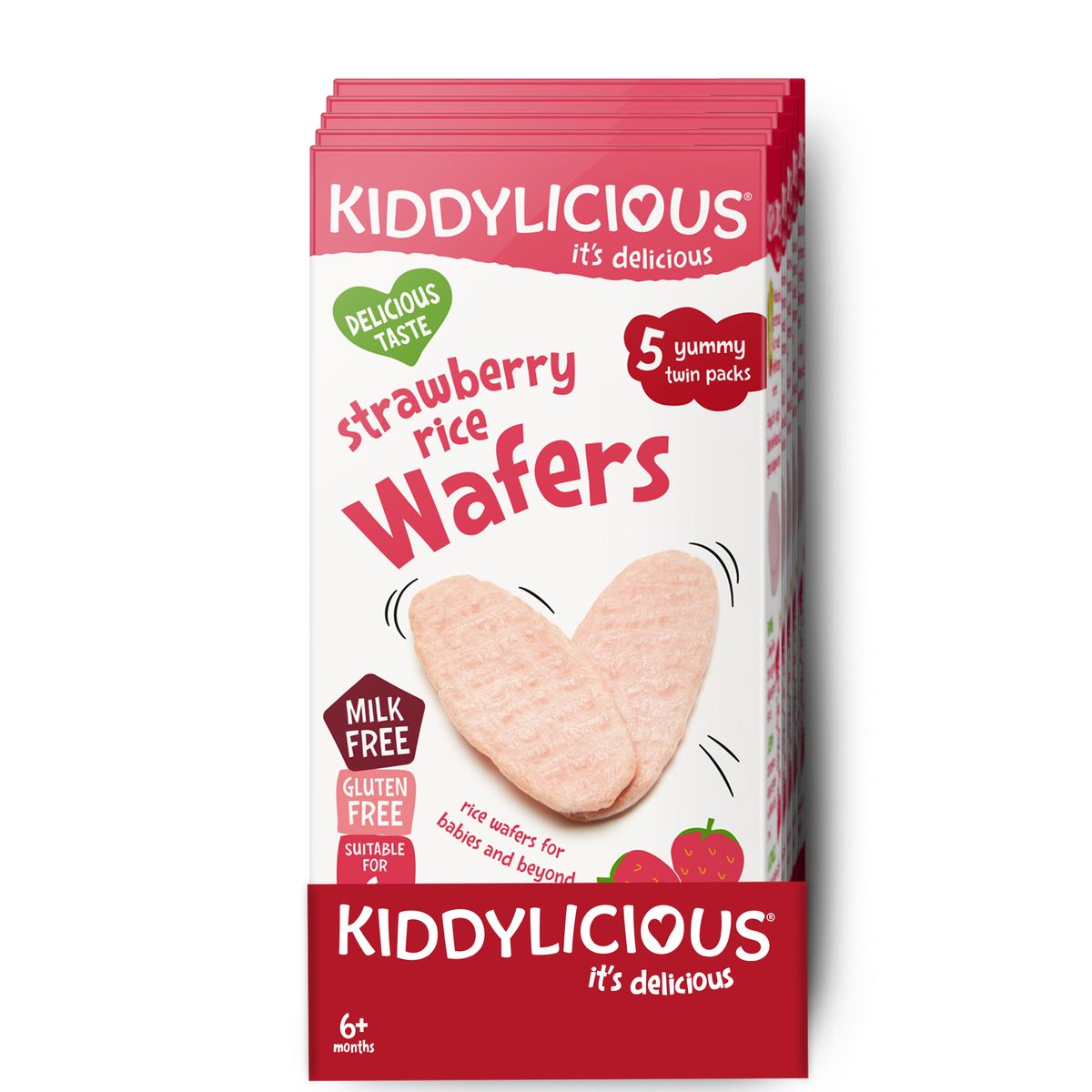 Kiddylicious Strawberry Wafers 10 x 4g