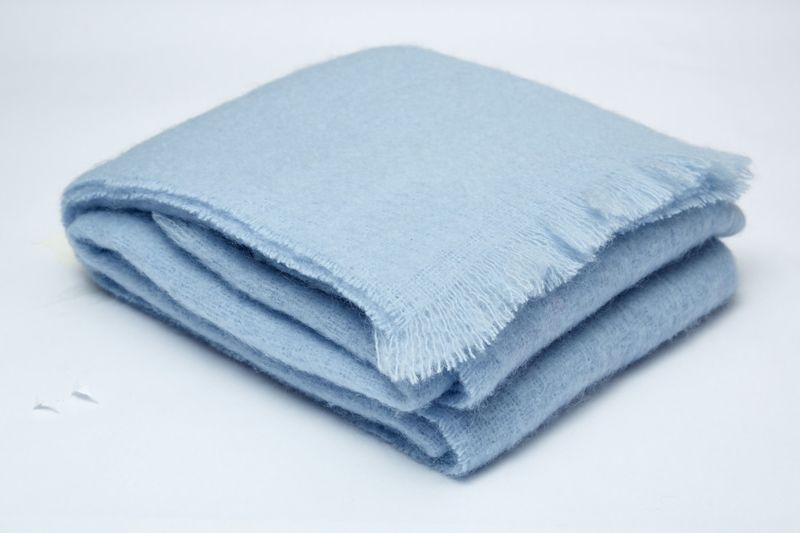 Ingubo Mohair Wool Solid Colour Blanket Throw - 180 x 130cm