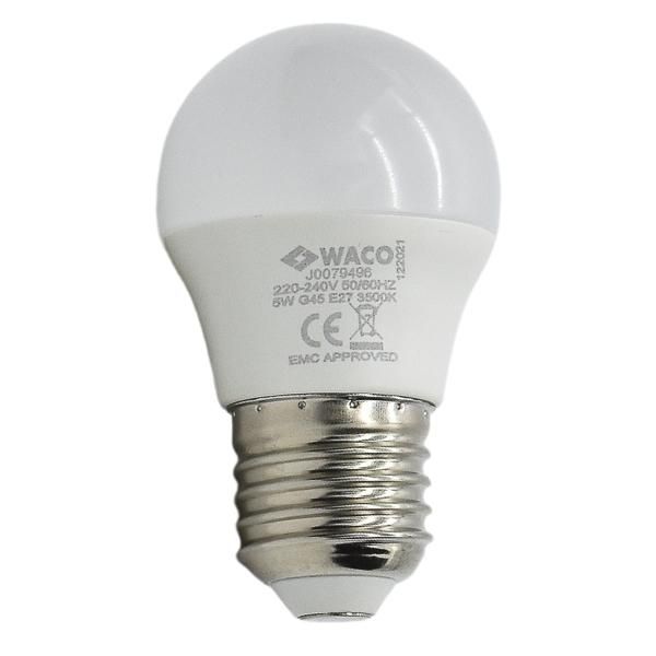Waco - LED Lamp Golf Ball / G45 E27 3500K - Warm White - 5W