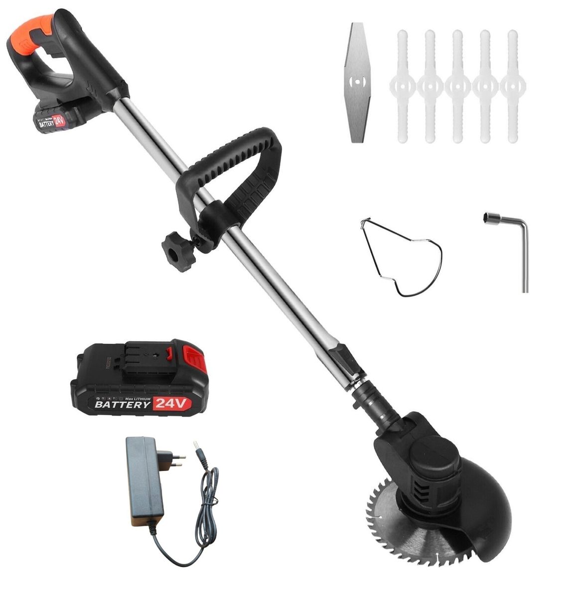 Electric Cordless 24V Weed Eater Brush Cutter with Rechargeable