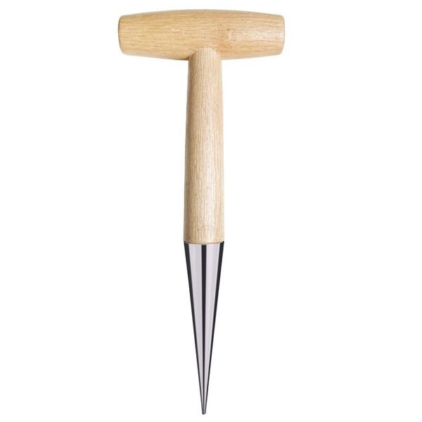 Stainless Steel Garden Hole Punch Dibbler Tool for Planting Seeds &amp; Bulbs