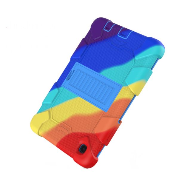 Hybrid Tab Shockproof Case Compatible with Samsung Tab A7 Lite T220 Rainbow
