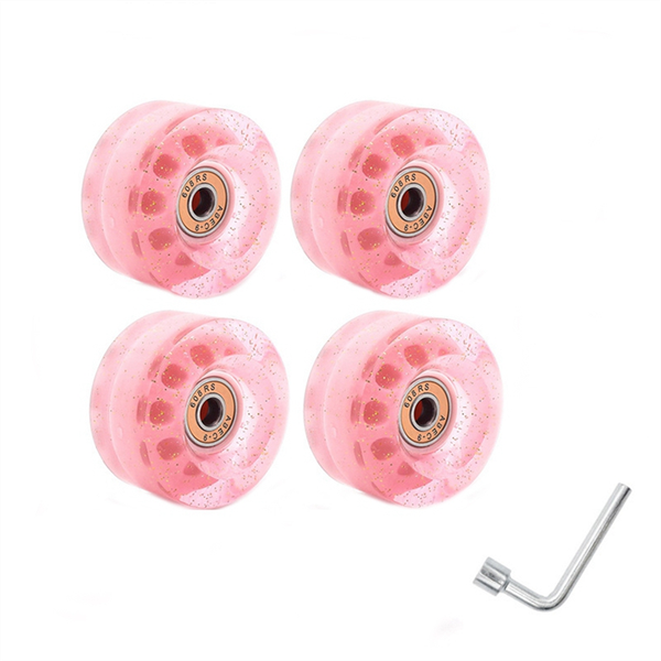 4-Piece 32 X 58Mm 82A Roller Skate Wheels With Bearings For Indoor