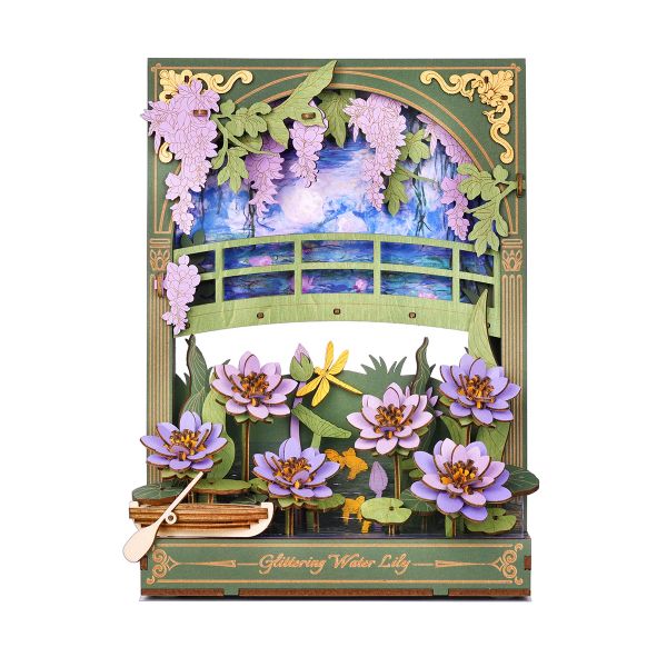 Rowood Glittering Water Lily Wall Art 3D Wooden Puzzle
