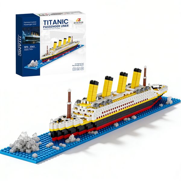 Titanic model building block set,1860-piece,3D educational toy,8+ages