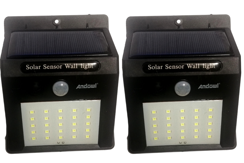 2 Solar Wall Lights