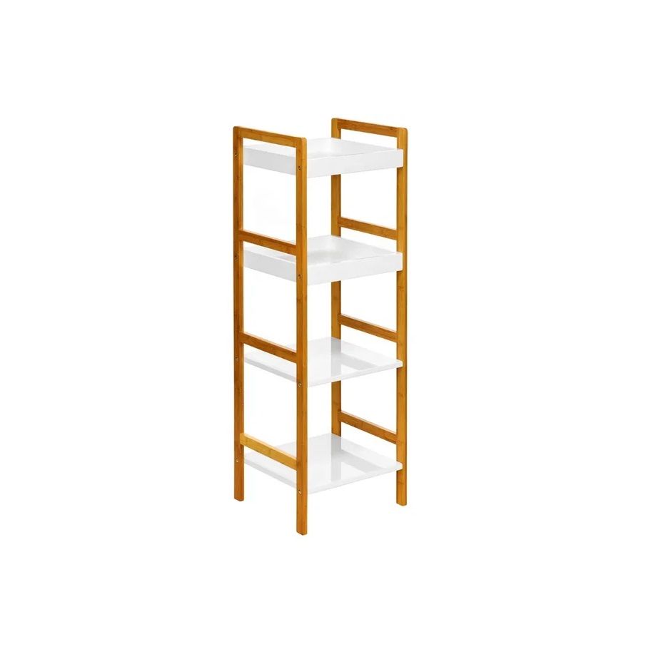 4-tier Bamboo Bathroom Shelf Storage Shelving Rack Shower Caddy Organizer | Shop Today. Get it ...