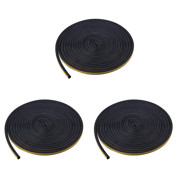 Sealing Strip 5M Black D Shaped Door Seal Strip For Door And Window