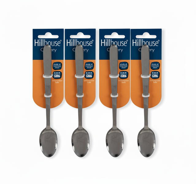 Hillhouse Cutlery Spoons 4 Piece Set for Dining and Desserts - 2 Pack
