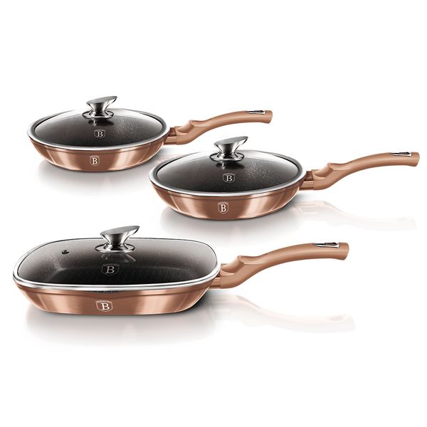 Berlinger Haus 6 Piece Frying Pan Set - Rose Gold