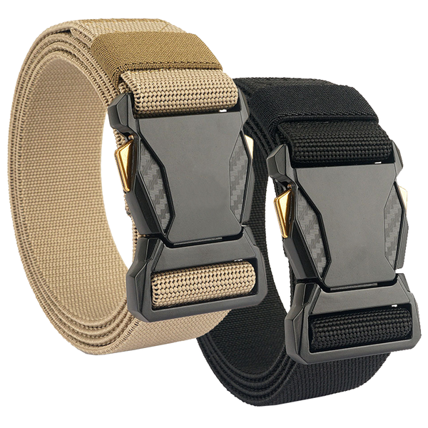 Tactical Belt Quick Release Buckle Military Style Daily Duty Belt - 2 Pack