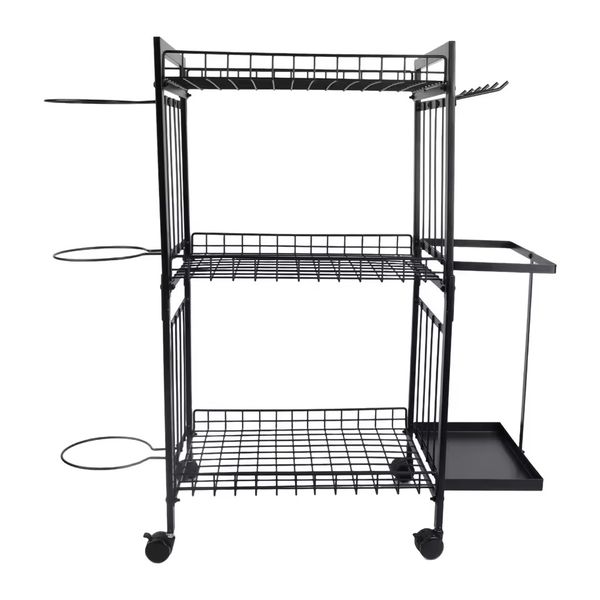 FlexiRack 3-Tier Sports Storage Organizer with Wheels - Yoga Mat, Holder