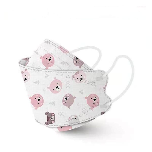 The Friendly Teddy Bear KF94 Kiddies Mask - 10 Pack - White