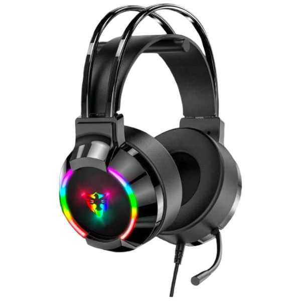 G606 - Wired Gaming Headphones With RGB Lighting &amp; Microphone - Black