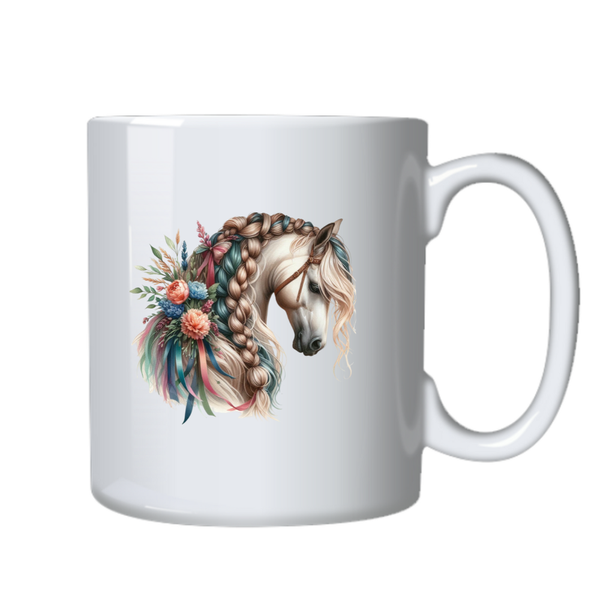 Floral Boho Horse Birthday Christmas Gift Cup Mug 503 10