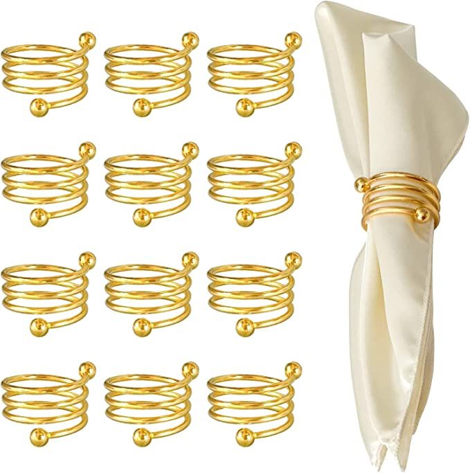 BUC Spring Napkin Rings Set of 12 Occasion Christmas Wedding Table Deco