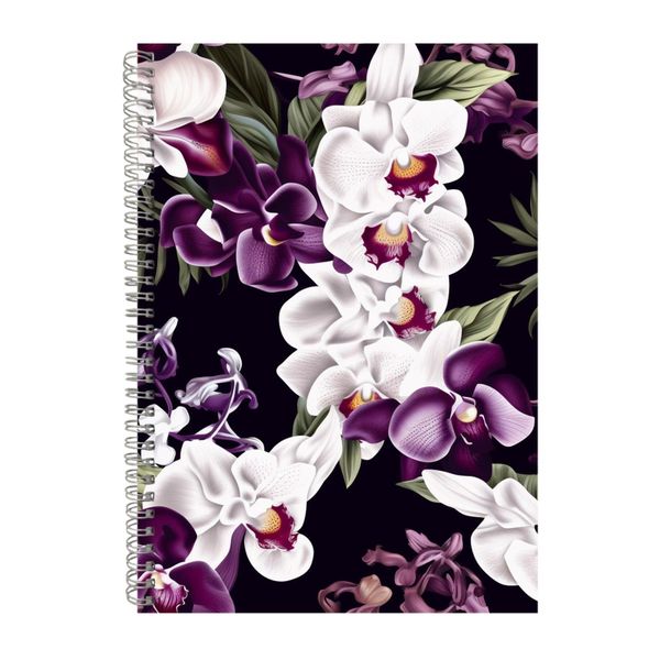 Purple Orchids And White Snapards Notebook Art Gift Idea Notepad Pad 114