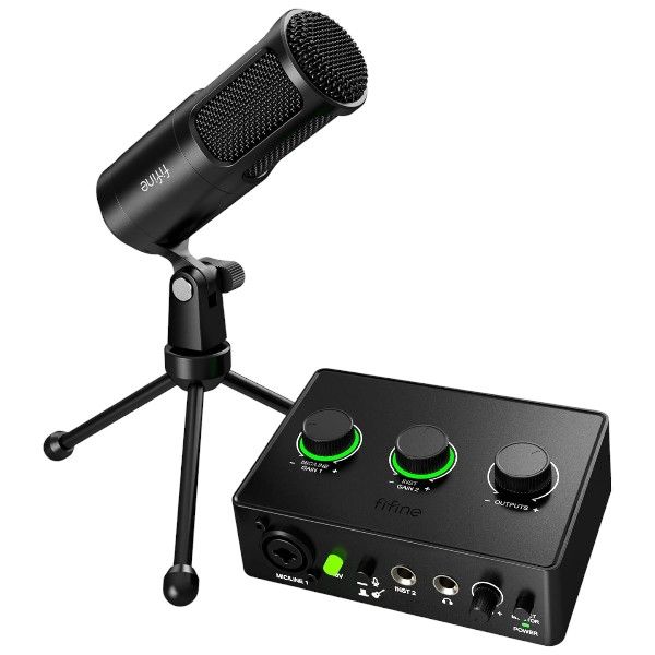 FIFINE - KS6 - Audio Recording Equipment Set With Stereo Sound Output-Black
