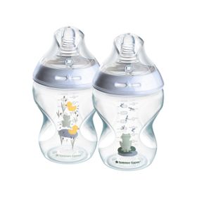 Tommee Tippee Natural Start - 260ml 2 Pack Bottles - Blue - Self