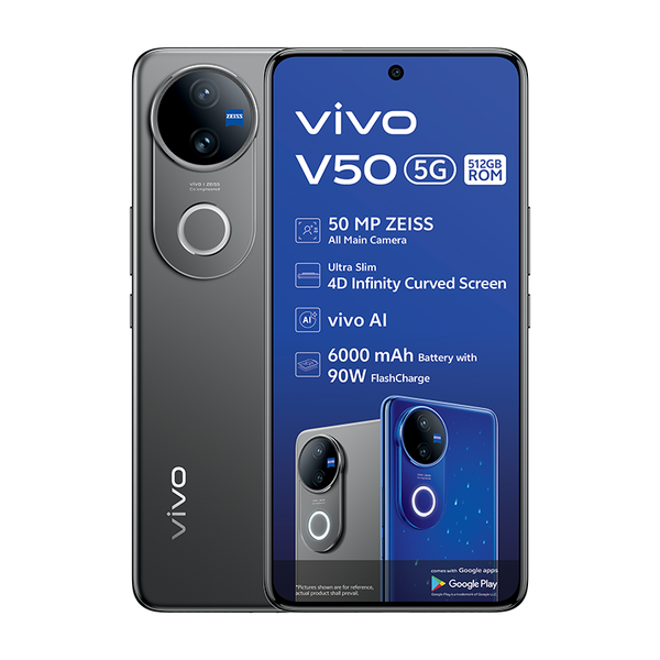 VIVO V50 5G 512GB Dual Sim - Satin Black