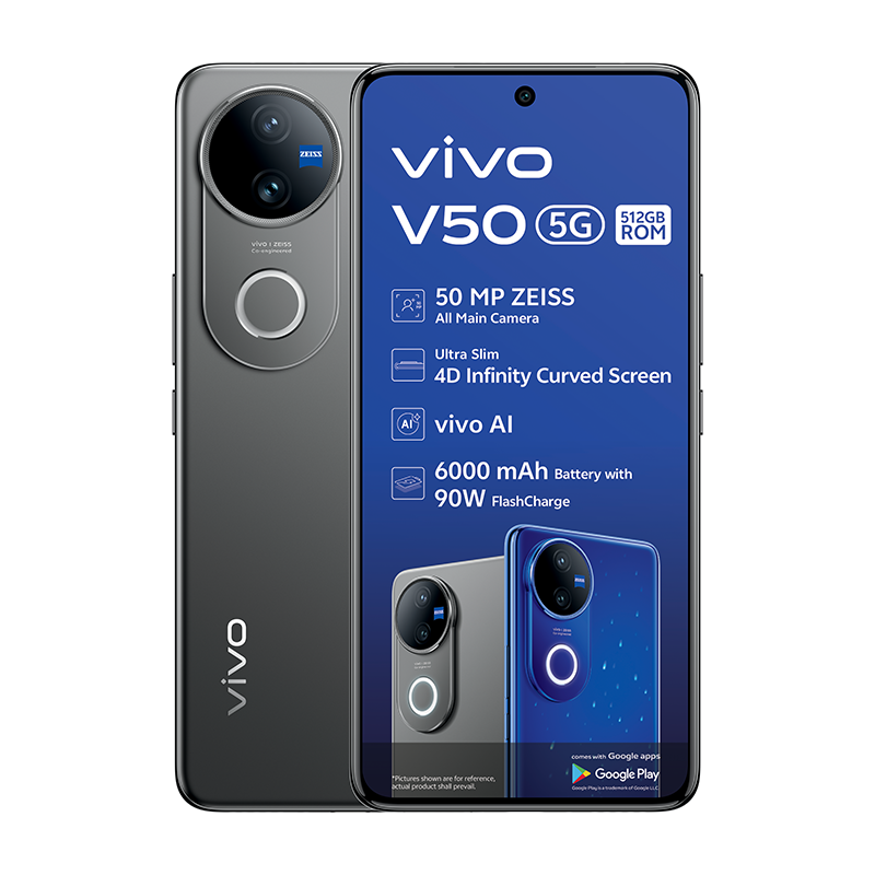 VIVO V50 5G 512GB Dual Sim - Satin Black