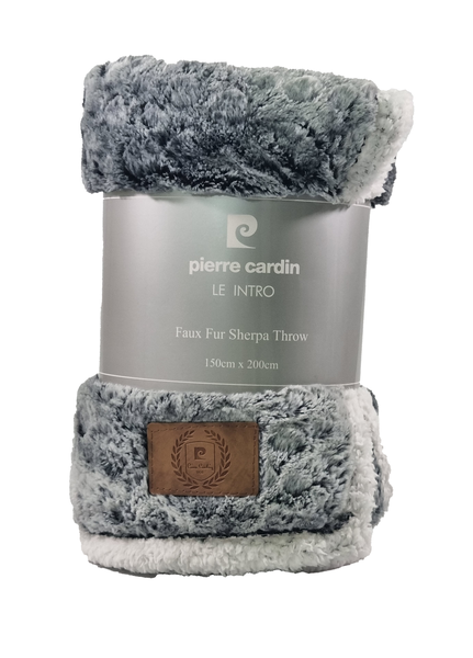 Pierre Cardin Faux Fur Sherpa Throw