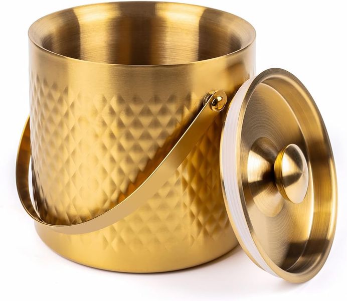 Ice Bucket,Champagne Bucket,3L Double Wall Insulated with Lid