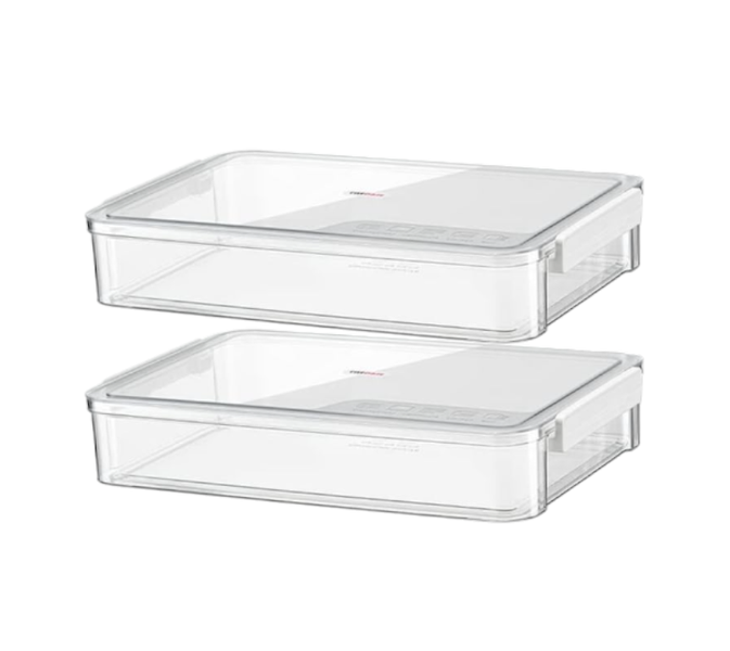 Home &amp; Office Sturdy A4 Size Transparent Document Organizer Box - Pack Of 2