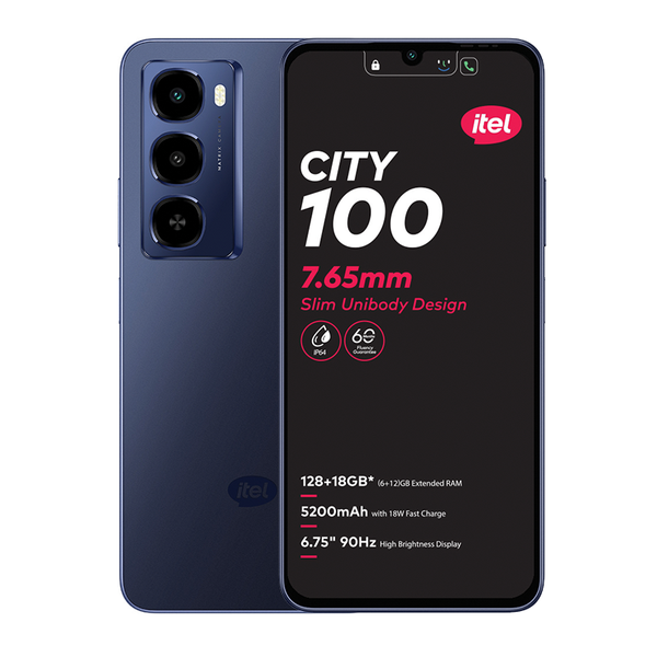 Itel City 100 4G Dual Sim 128GB - Blue