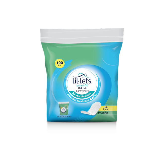 Lil-Lets Everyday Freshness Thin Unscented Pantyliner 1 Pack of 100s